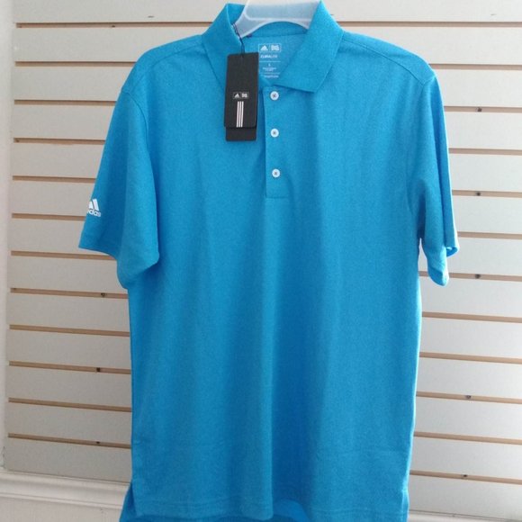 NEW adidas Coast Blue men's small polo - Picture 1 of 2